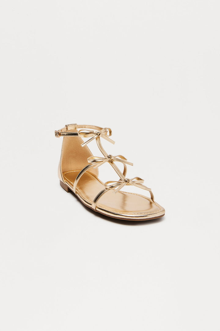 Jullietta Bow Sandals - Gold