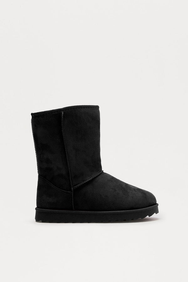 Rami Faux Suede Boots - Black