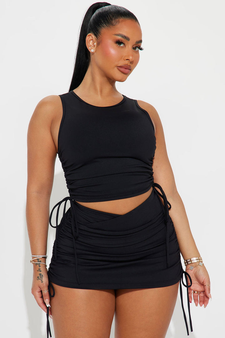 Crunch Time Active Top - Black