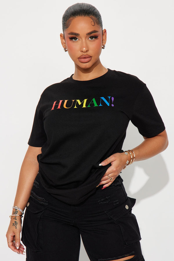 We Are All Human Pride Tee - Black