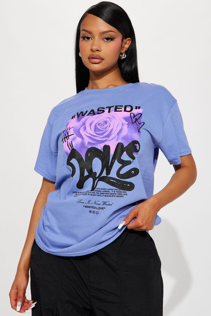 Wasted Love Graphic Tshirt - Lavender