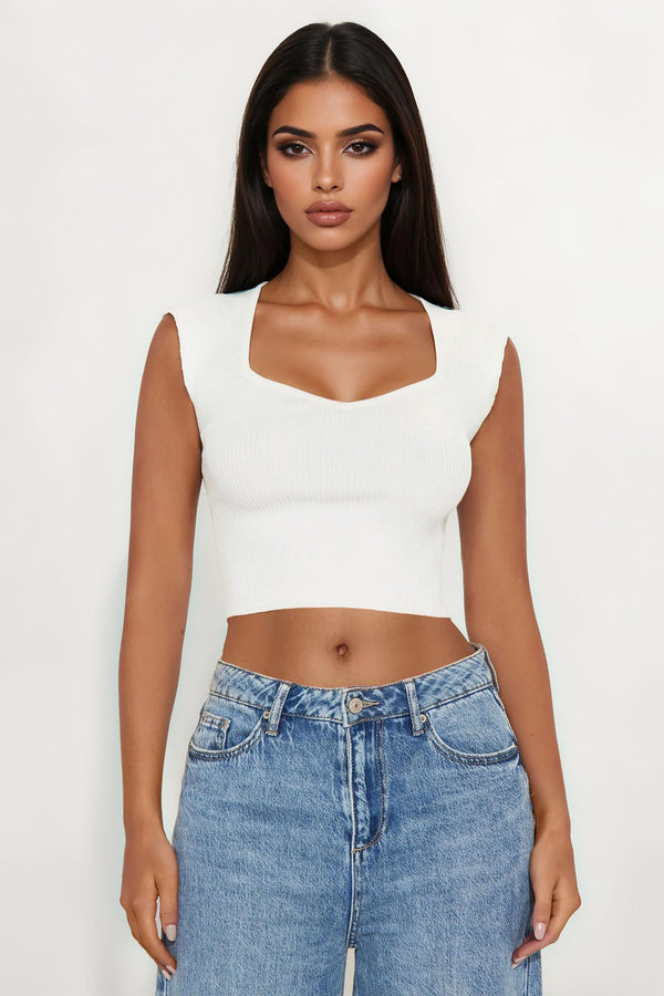 Hug Me Sweater Top - Off White
