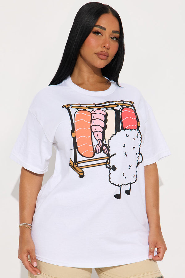 Sushi Drip Oversized Tee - White