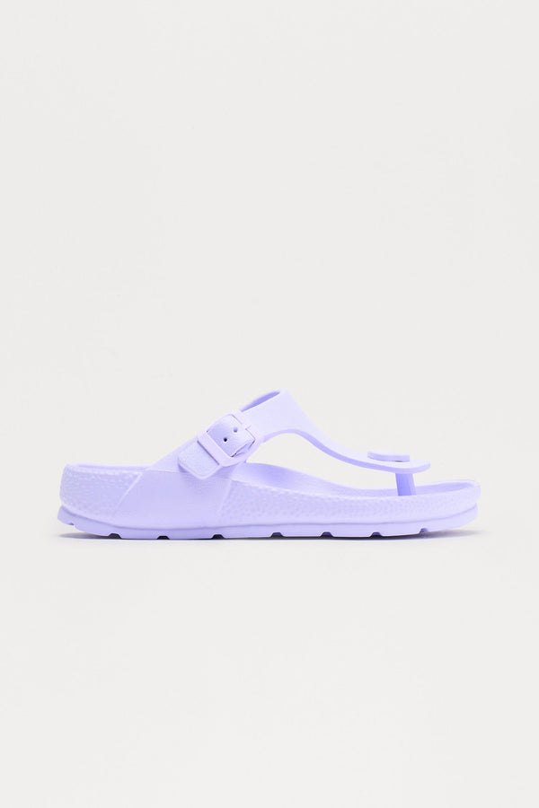 Casper Buckle Flip Flops - Lavender