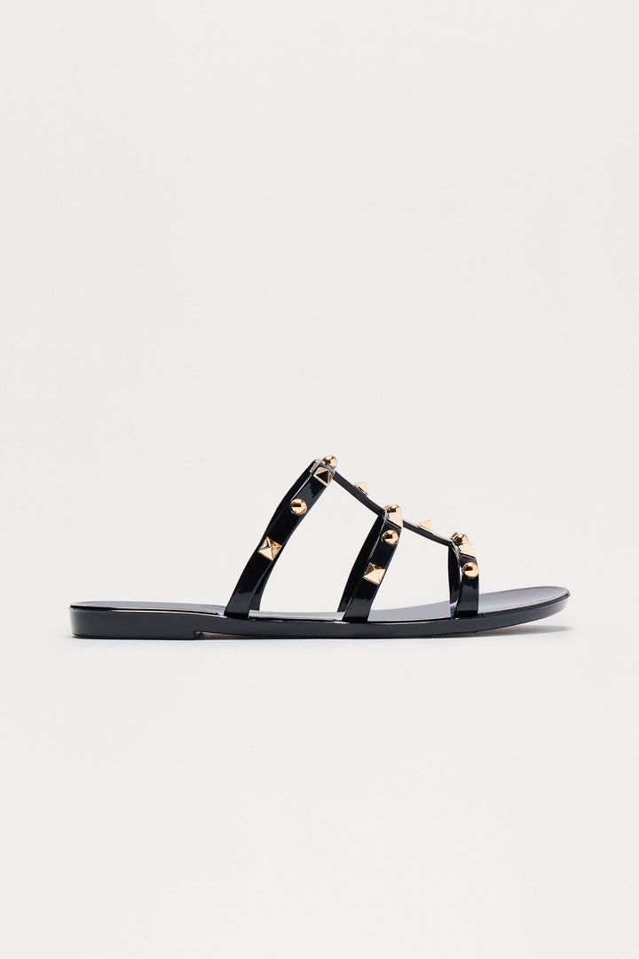Eira Studded Sandals - Black