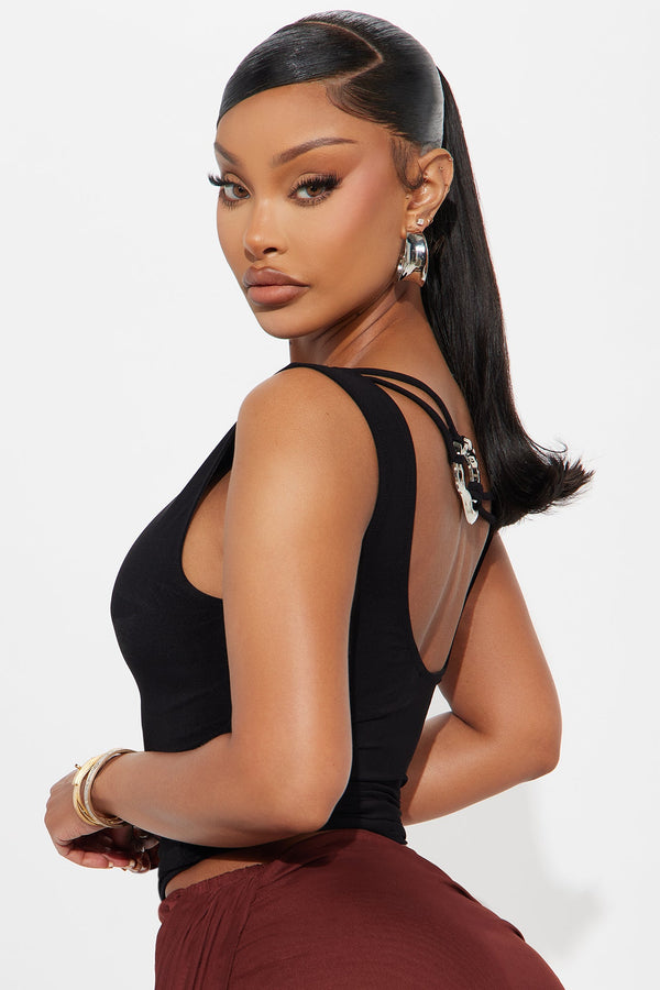 Ingrid Ruched Open Back Off Shoulder Top - Black