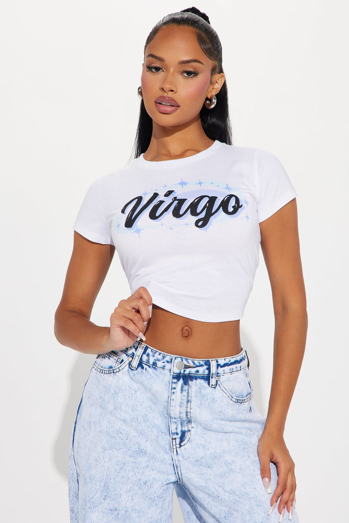 Virgo Energy Fitted Tee - White