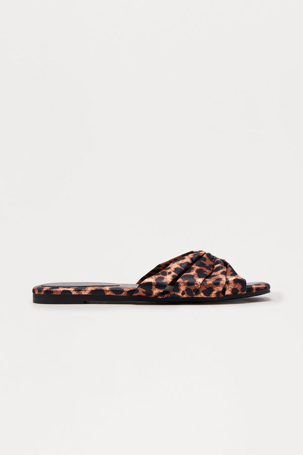 Maddie Knotted Strap Sandals - Leopard