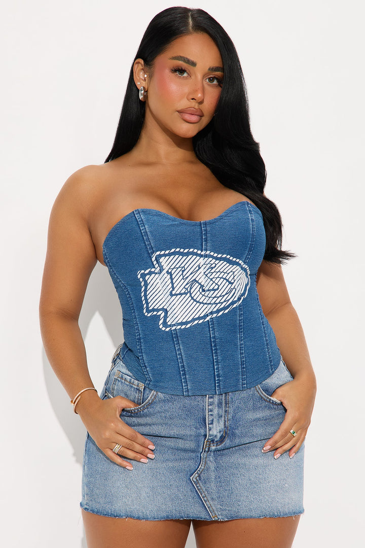 Kansas City Chiefs Denim Corset Top - Denim