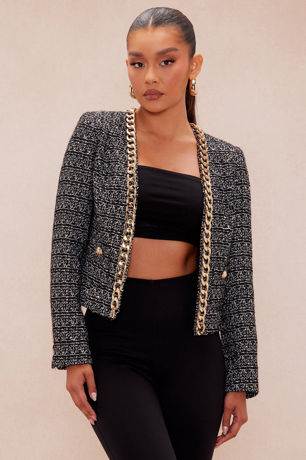 Kennedy Tweed Blazer - Black