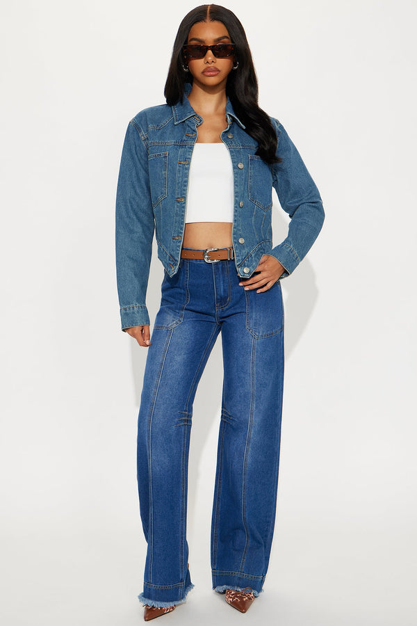 Get To Work Womens High Rise Loose Jeans - Vintage Wash