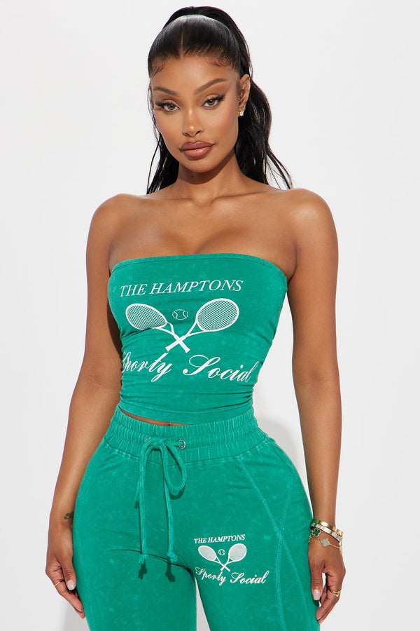 The Hamptons Sporty Tube Top - Green