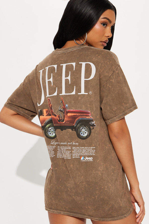 Jeep Washed Tee - Brown