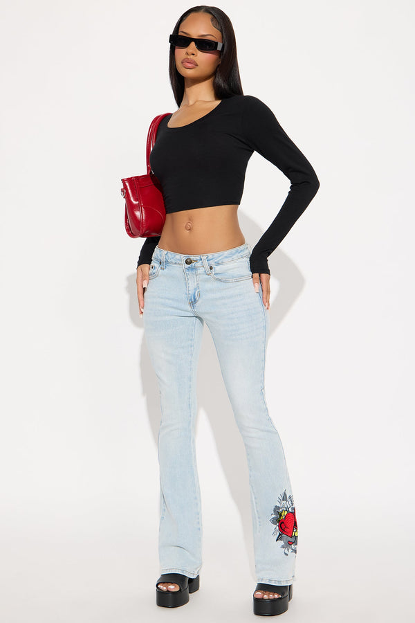 Ed Hardy Hearts Bootcut Jeans - Light Wash