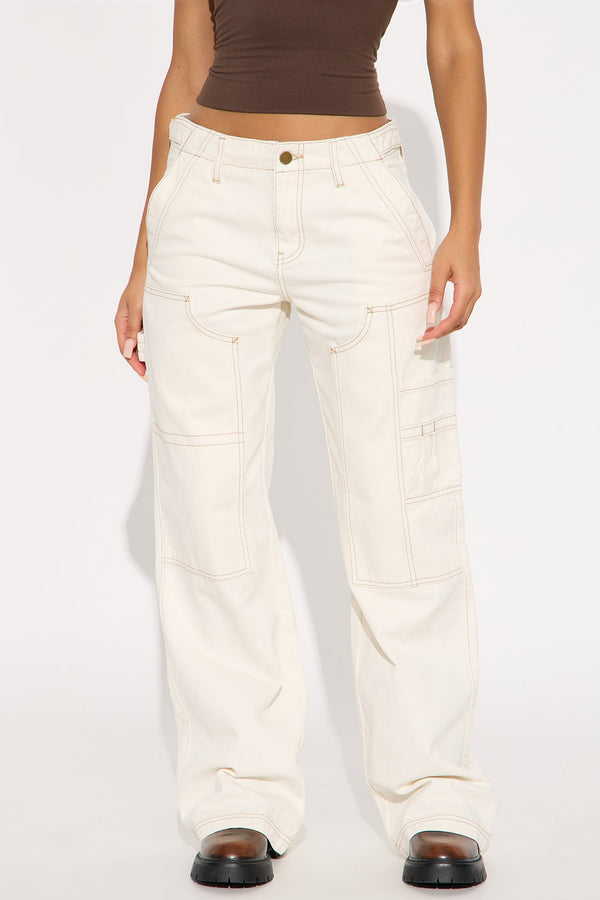 Pocketful Of Love Straight Leg Jeans - Off White