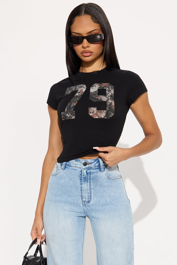Hidden 79 Baby Tee - Black
