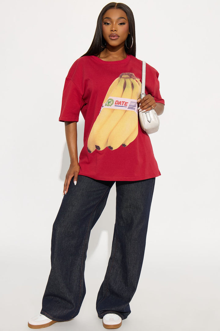 Stay Ripe Banana Tshirt - Red