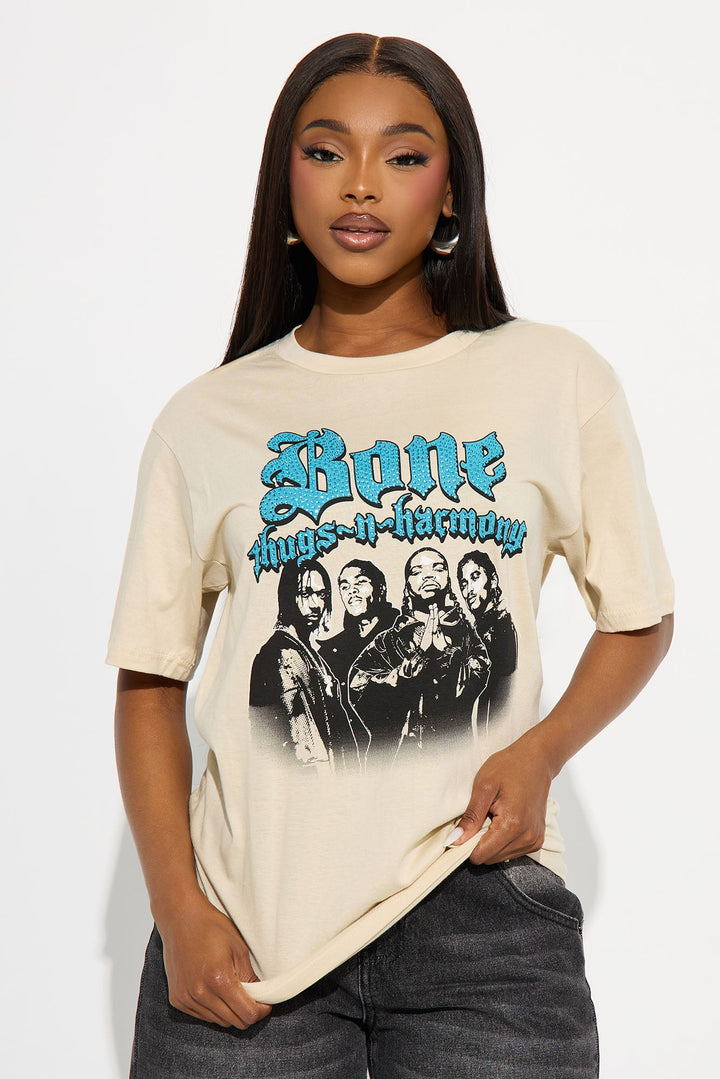 Bone Thugs N Harmony Rhinestone Tee - Sand