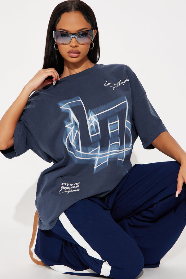 LA Washed Tee - Navy Wash