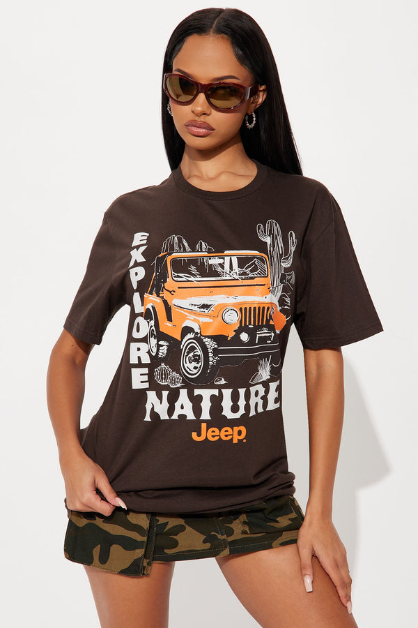 Jeep Explore Nature Tee - Chocolate