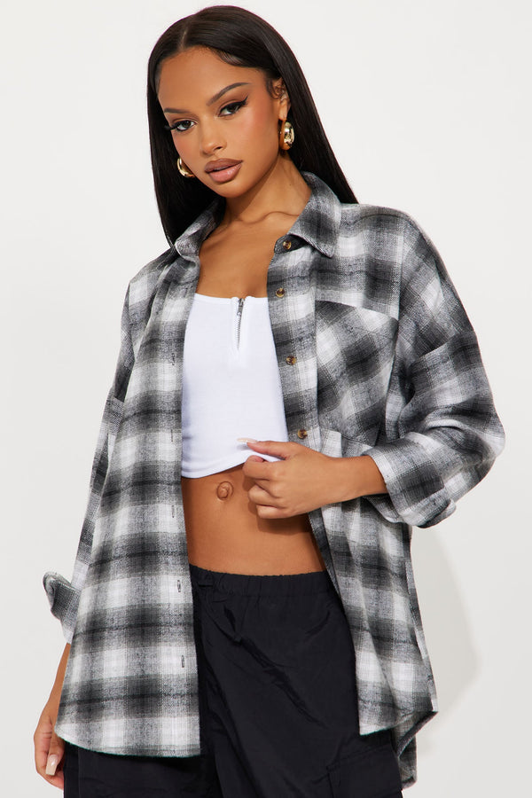 Kimberlee Plaid Shirt - Black/combo