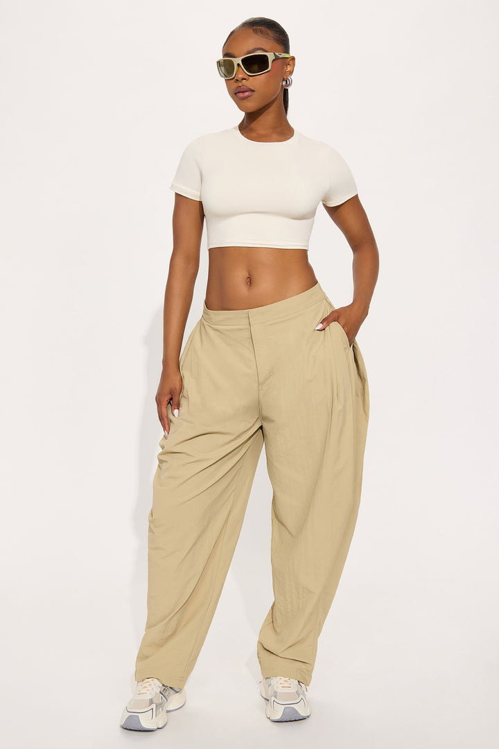 Second Skin Double Lined Super Cropped Tee - Bone