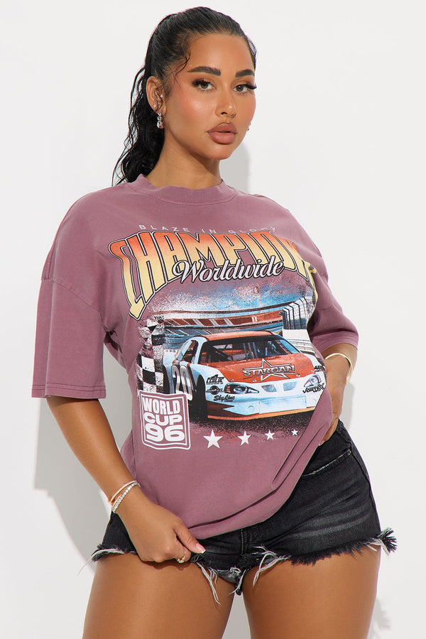 Champions Worldwide Washed Tee - Purple