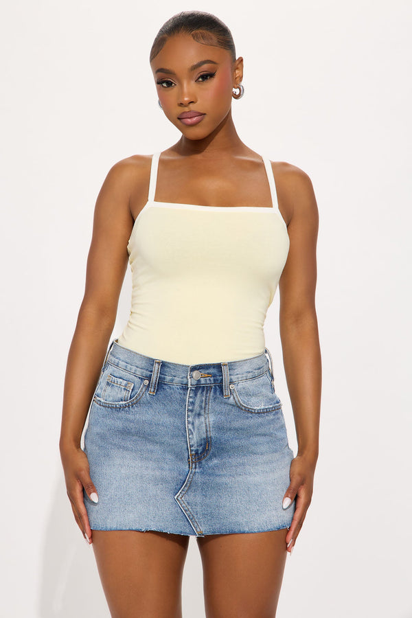 Emiko Square Neck Cami - Yellow/combo