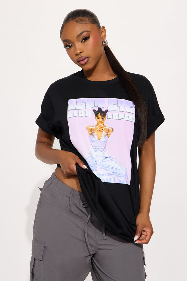 Left Eye Sitting Box Tee - Black