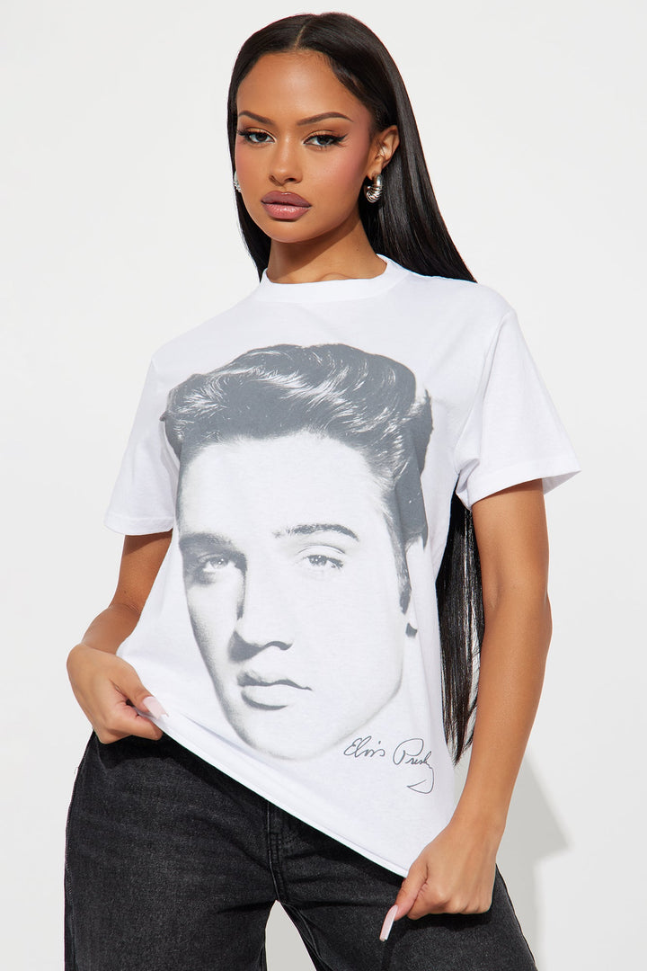 Elvis Presley Handsome Head Tee - White