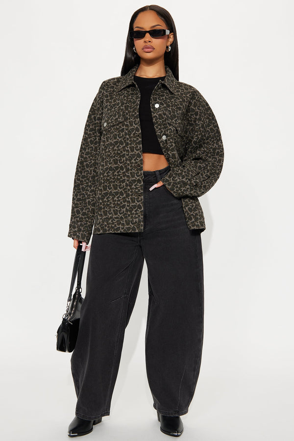 Checked Out Barrel Leg Jeans - Black Wash