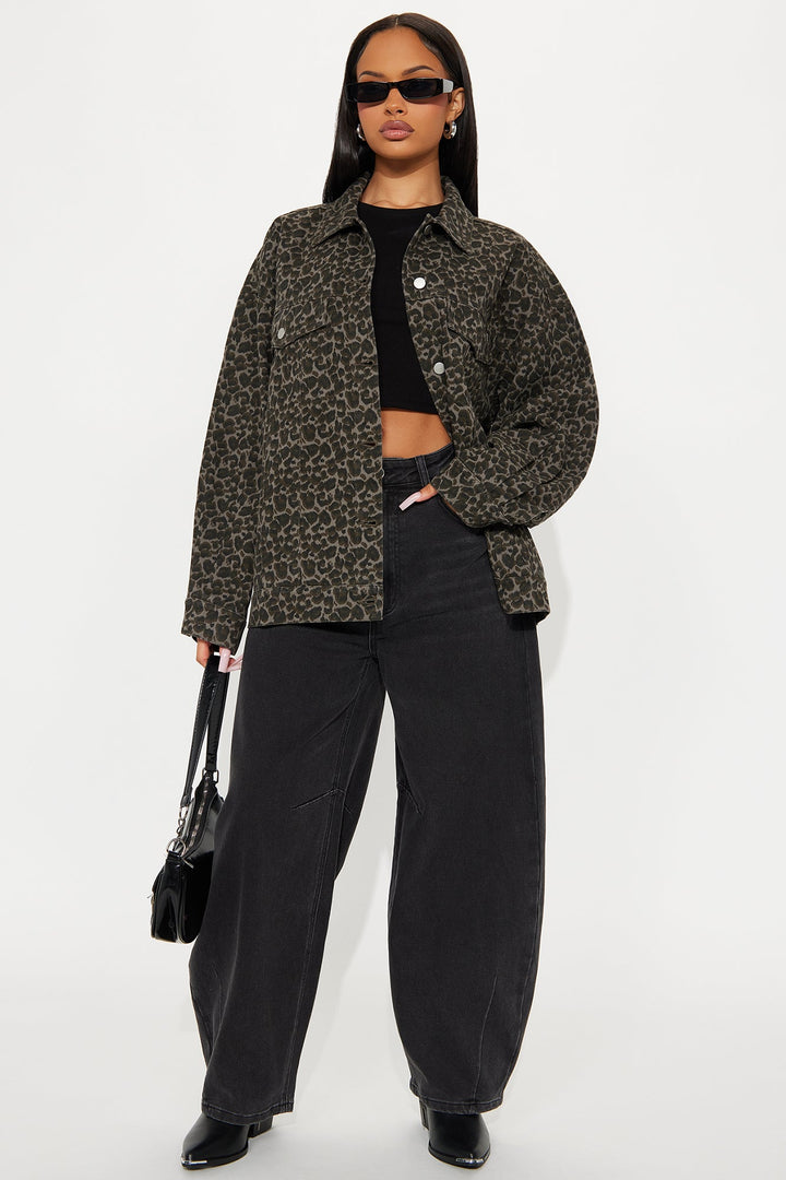 Checked Out Barrel Leg Jeans - Black Wash