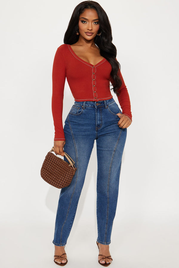 Best Ever Stretch Mom Jeans - Dark Wash