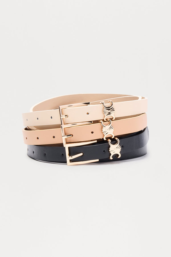 Embrace Your Confidence Trio Belt Set - Nude/combo