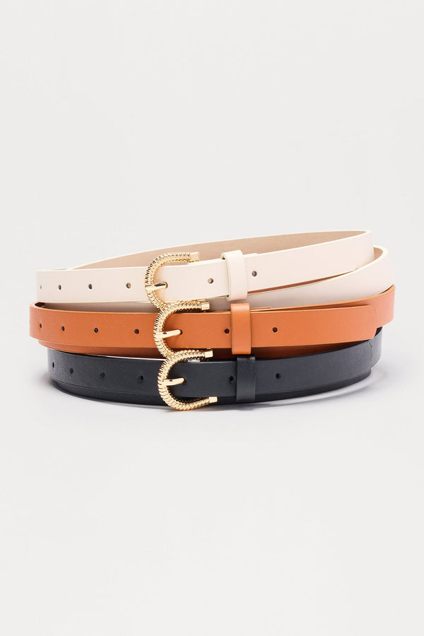 My Favorite Trio Belt Set - Brown/combo