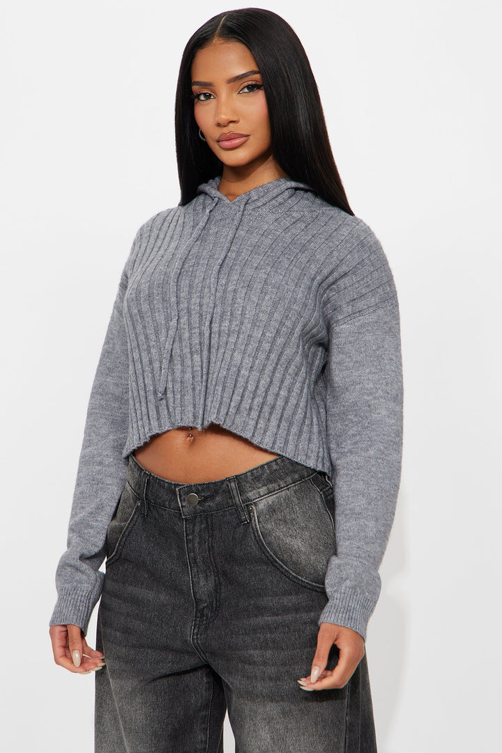 Coco Hooded Sweater - Charcoal