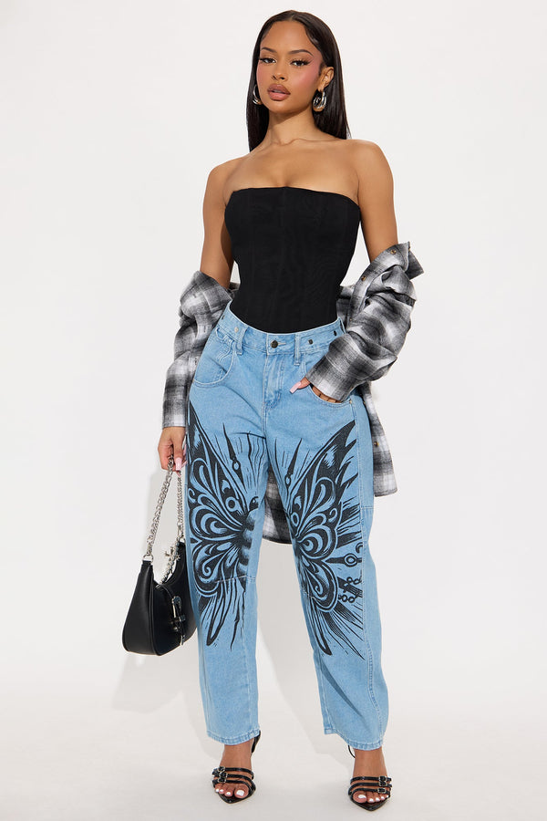 Metamorphosis Taper Leg Jeans - Light Wash