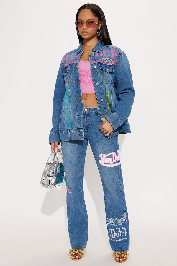 Von Dutch Originals Straight Leg Jeans - Medium Wash