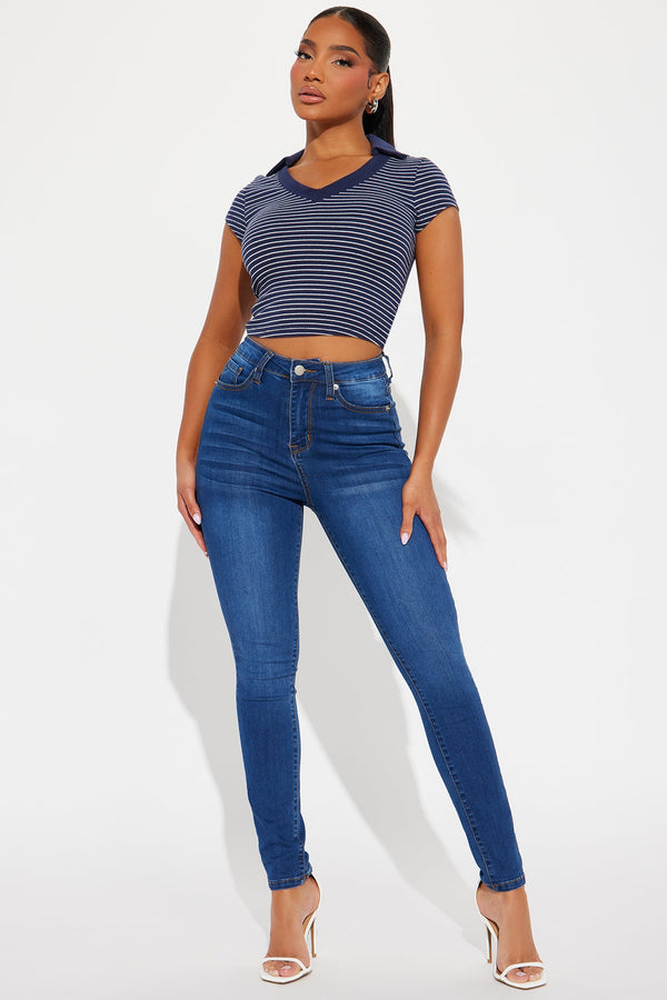Imani Stretch Skinny Jeans - Dark Wash