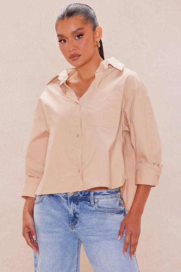 Talia Button Up Shirt - Khaki