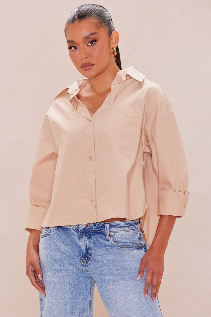 Talia Button Up Shirt - Khaki