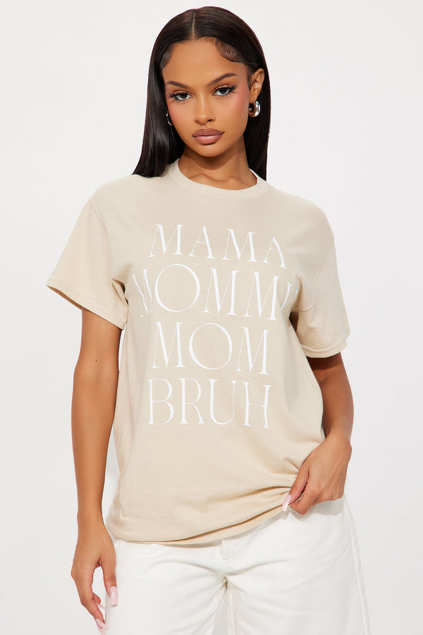 Mama Oversized Tee  - Sand