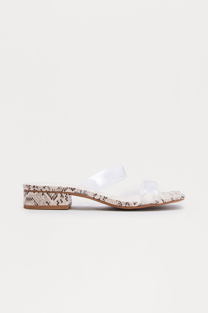 Immy Clear Strap Sandals - Beige
