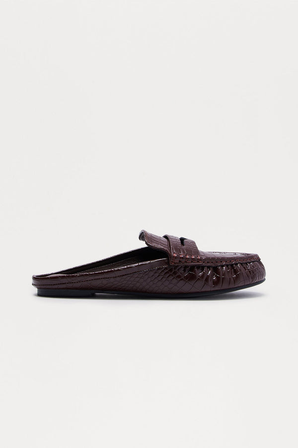Dexter Open Back Loafers - Chocolate/Combo