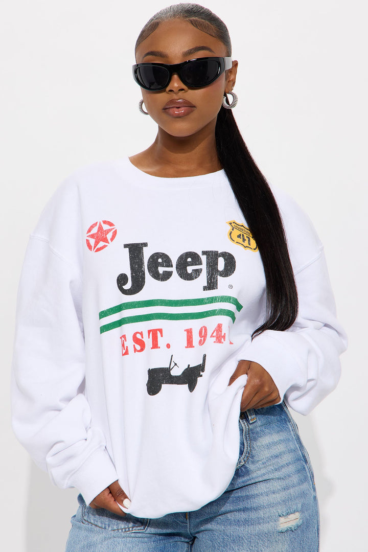 Jeep 1941 Crew Sweatshirt - White