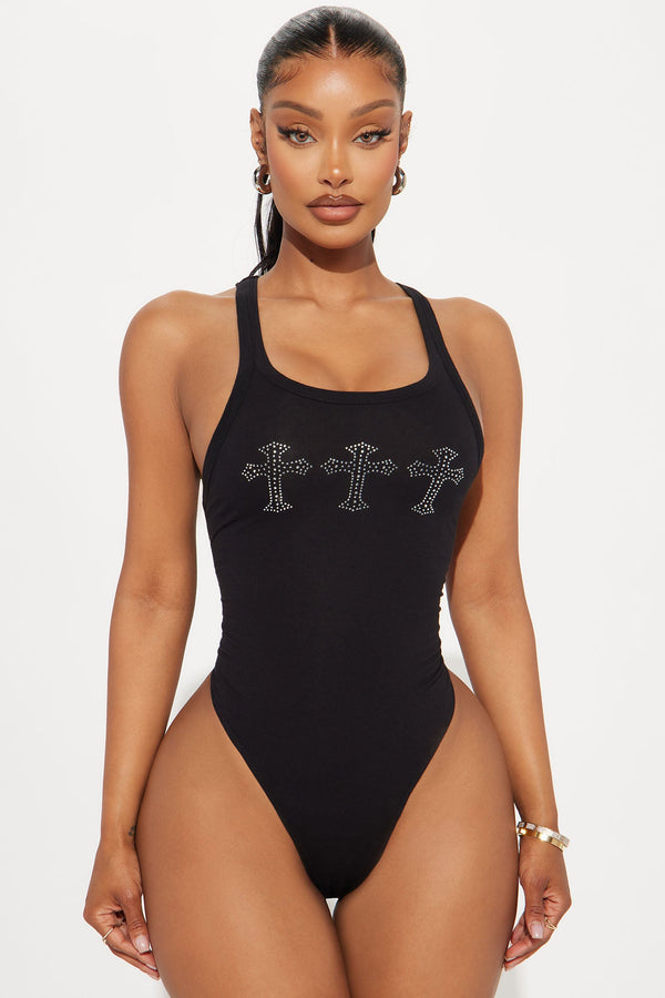Crossed Your Mind Bodysuit - Black