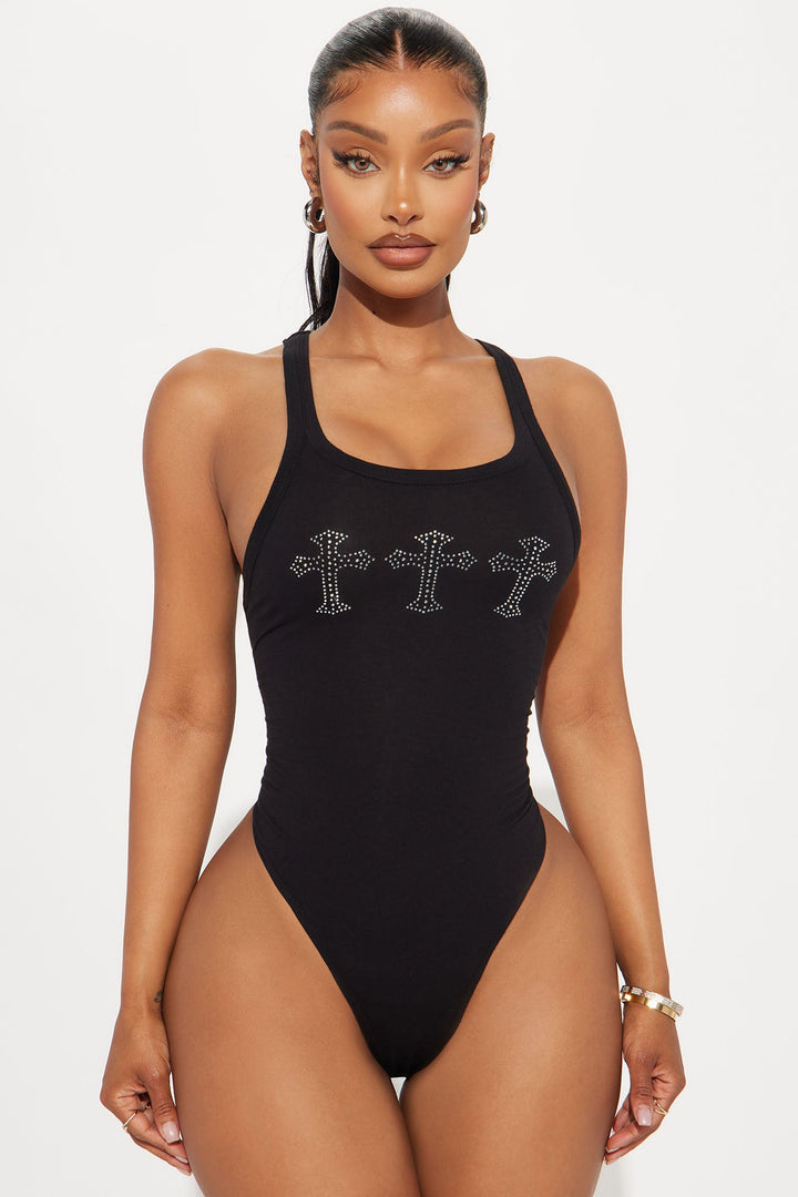 Crossed Your Mind Bodysuit - Black