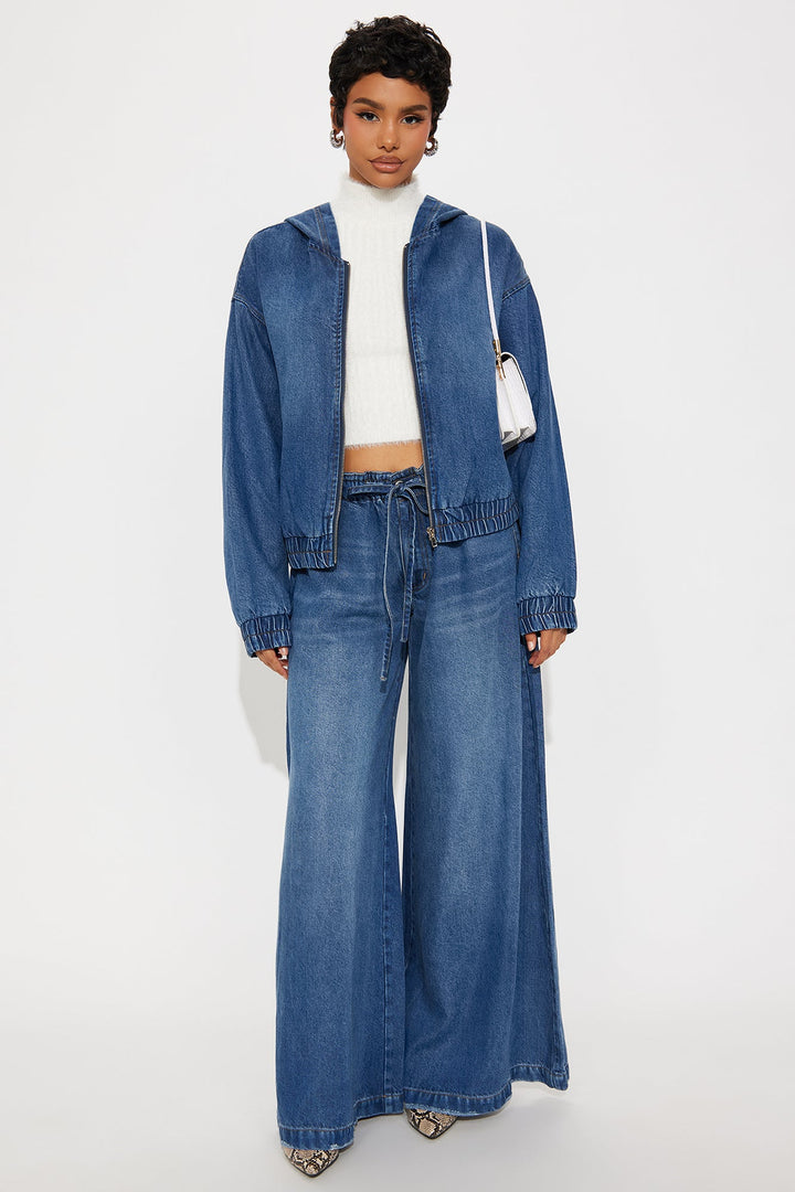 Brunswick Drapey Jeans - Dark Wash