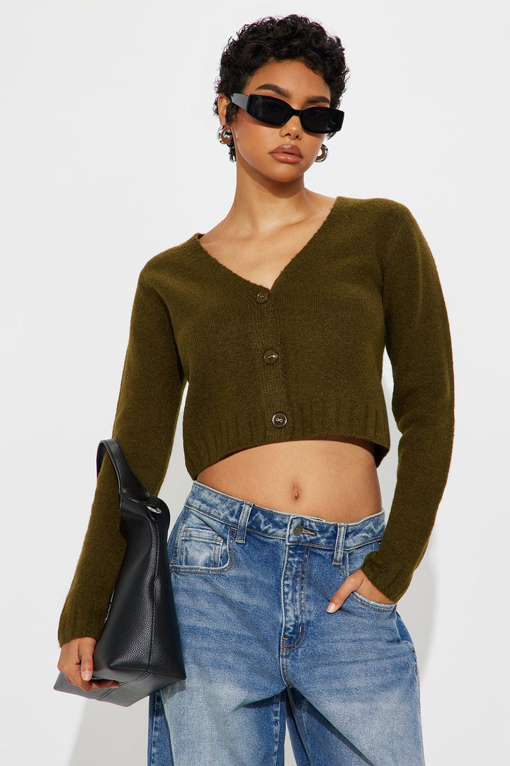 Warm Me Up Cardigan - Olive