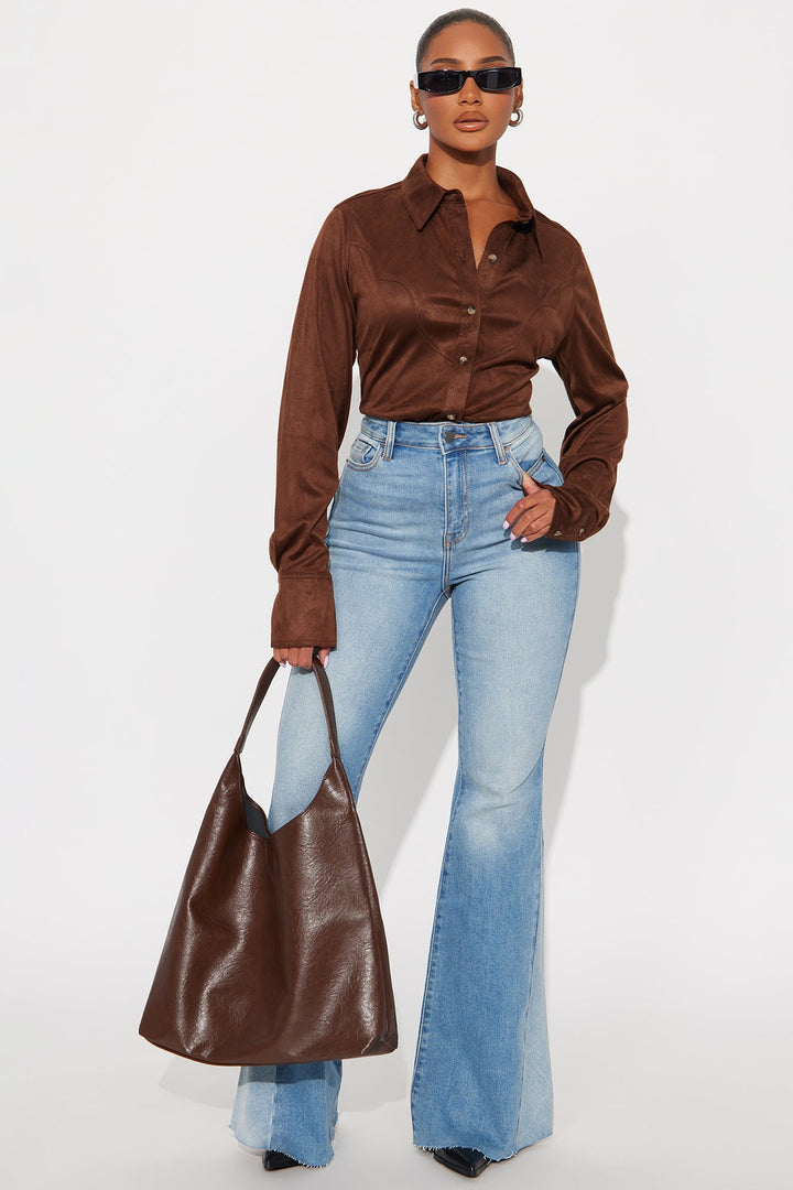 Adelana Bell Bottom Flare Jeans - Medium Wash